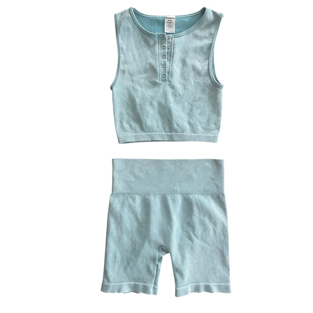 No Boundaries Light Blue 2 Piece Short Set Medium - Picture 1 of 7